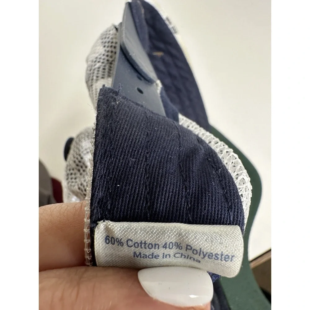 YETI Coolers Trucker Hat Navy Blue White Mesh Cap Adjustable‎